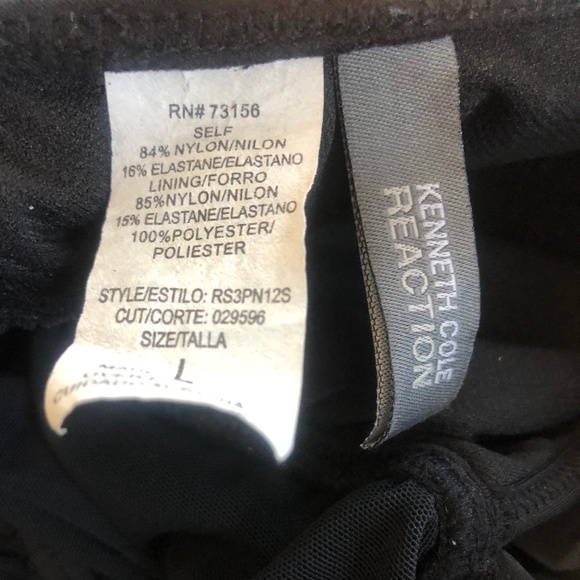 Kenneth Cole Reaction Black Ruffled Swim Dress Lg - Picture 3 of 10